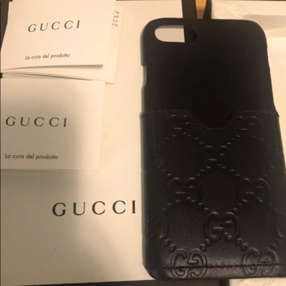 Gucci Black signature iPhone 7 case